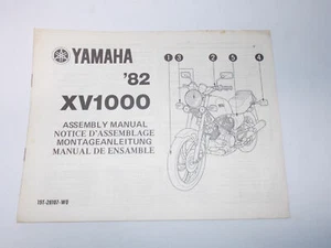 ORIGINAL 1982 YAMAHA XV1000 ASSEMBLY MANUAL SET UP BOOK PAMPHLET 19T-28107-W0 - Picture 1 of 1