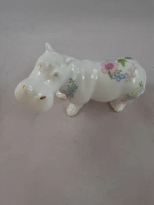 Aynsley Wild Tudor Hippopotamus  Ornament Fine Bone China 1st Quality British - Picture 1 of 8