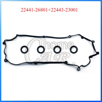 Valve Cover Gasket Set for Hyundai Accent Kia Rio Rio5 22441-26801+22443-23001 - Image 1 of 4