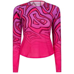 Emilio Pucci Orlebar Marrón Rosa Manga Larga Protección contra Erupciones Natación Surf Top Mujeres S Nuevo - Imagen 1 de 9