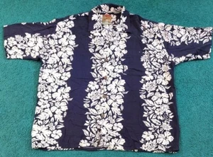Pineapple Connection Men’s Tropical Short Sleeve Hawaiian Shirt Size M Hibiscus - Picture 1 of 5