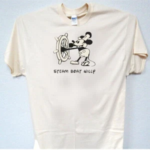 STEAMBOAT WILLY, MICKY MOUSE DISNEY cool Men's T-Shirts, T-2028 - Picture 1 of 3