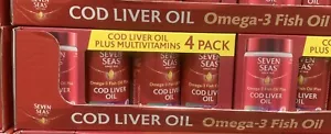 Seven Seas Cod Liver Oil + A-Z Multivitamins - 360Count - 4x 90 Tablets/Capsules - Picture 1 of 1