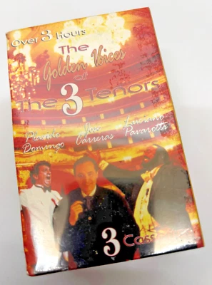 Golden Voices of 3 Tenors Pavarotti Carreras Domingo by José Carreras tape NIB - Image 1 of 4