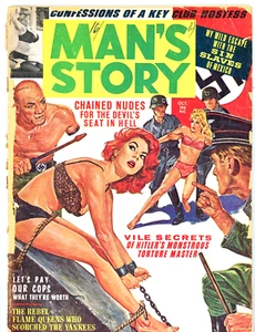 Man’s Story Magazine 1962 Norm Eastman Illustrator Art Pinups Vile Secrets - Picture 1 of 7