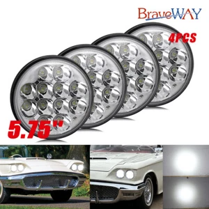 4pc 5.75" Round Led Headlights For Ford Thunderbird 1958-76 LTD Ranchero Galaxie - Picture 1 of 13