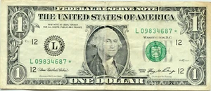 2006 FEDERAL RESERVE STAR NOTE - 12 - L 09834687 * - H. M. LANDON Jr. - FRN 011 - Picture 1 of 5