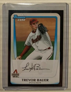 2011 Bowman Draft Trevor Bauer #BDPP9 Dodgers 1st Bowman card Black Border RC - Bild 1 von 2