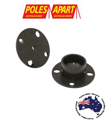 10 x TENT POLE BASE GROUND PLATE- BLACK #739 Poles Apart