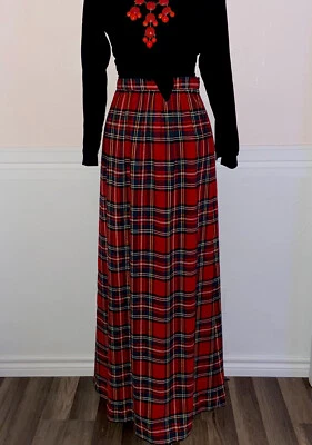 vintage 1960’s/70’s Long Wool Skirt Hand Sewn Mod Hippy Size Xs/small - Image 1 of 2