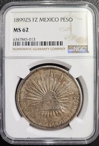 1899 ZS FZ MEXICO UN PESO NGC-MS 62 - Picture 1 of 2