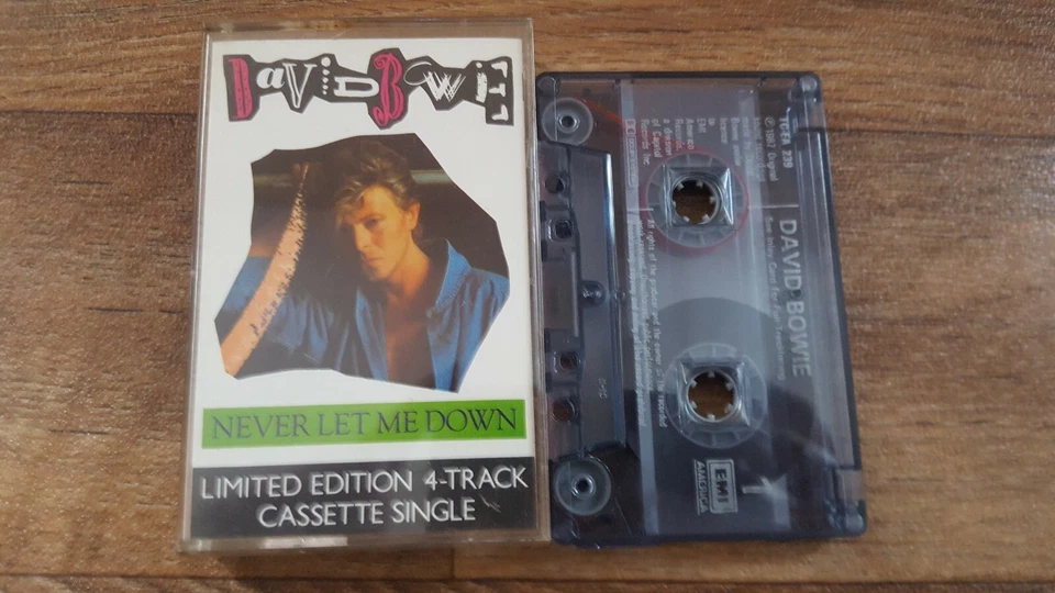 David Bowie Never Let Me Down LTD Edition 4-Track 1987 EMI Audio Cassette Single - Image 1 of 1