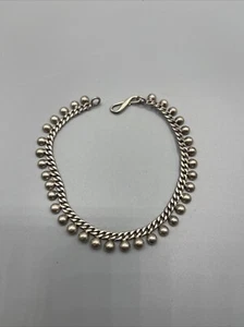 Sterling Silver 925 BA Suarti (Bali) Anklet Bracelet Size 10” #J57 - Picture 1 of 11