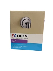 Gancho para toalla de montaje en pared de gancho único cromado Moen, "Iso" - Imagen 1 de 3