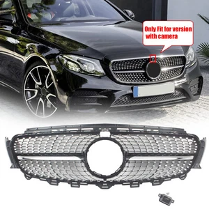 For Mercedes Benz W213 E-CLASS 2016-2020 Grille W/ CAMERA HOLE Gloss Black - Picture 1 of 12