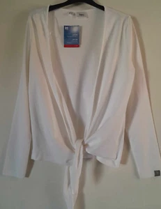 Cárdigan de verano blanco con corbata frontal con protección solar UPF 40+ - Imagen 1 de 8