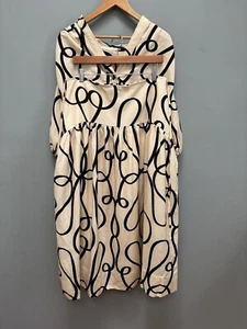 Shona Joy Deconstructed Midi Dress 2 Piece Bone Black 10 - Picture 1 of 13