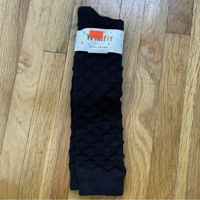 Trimfit Black Textured Knee High Socks Girls Size 8-9.5 New With Tags - Image 1 of 4