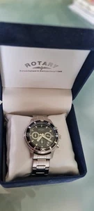 Rotary Chronograph Watch, used, missing top luminous dot, needs a battery - Picture 1 of 10