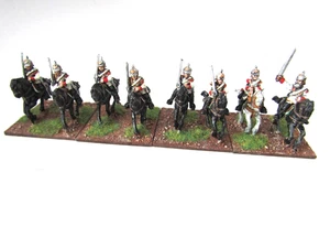 A29 FRANCO PRUSSIAN WAR - PRUSSIAN CAVALRY X 8 28MM WELL PAINTED METAL - Picture 1 of 6