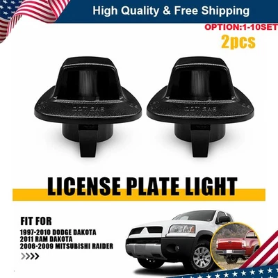 Repuesto de carcasa de luz de matrícula izquierda+derecha para 06-09 Mitsubishi Raider 2-20x Foto 1 de 4