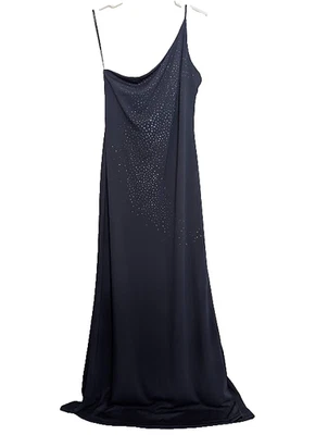 Maxi Vestido Cachicho De Colección Rampage Para Mujer Y2K Años 90 Talla Grande Azul Brillo Foto 1 de 4