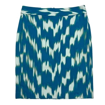 Falda lápiz Banana Republic pintura pincel trazo estampado talla 4 elástica usada en excelente estado Foto 1 de 4