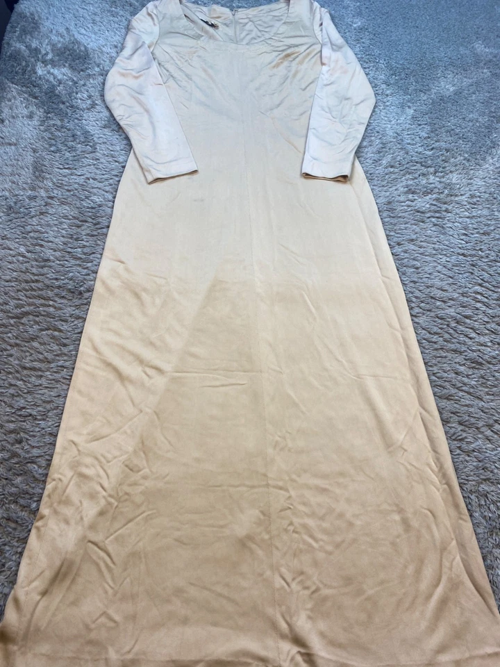 Maxi Vestido Lilli Diamante Mujer L/XL Desnudo Satinado Elegante Formal Vestido de Noche De Colección Foto 1 de 4