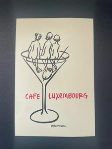 Cafe Luxembourg NYC Postkarte Drei Akte im Martini Glas - Bild 1 von 7
