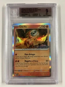 BGS 9 Chi-Yu STAFF Promo #057 2023 Pokémon Paradox Rift Prerelease Beckett - Picture 1 of 2