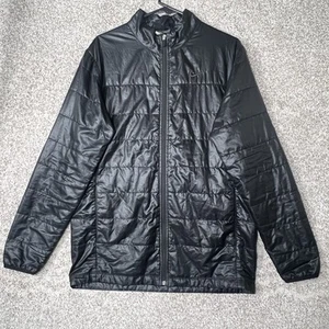 Nike Golf Puffer Jacket Uomo Grande Nero Zip Up Cappotto Lucido 845070-010 Termico - Foto 1 di 7