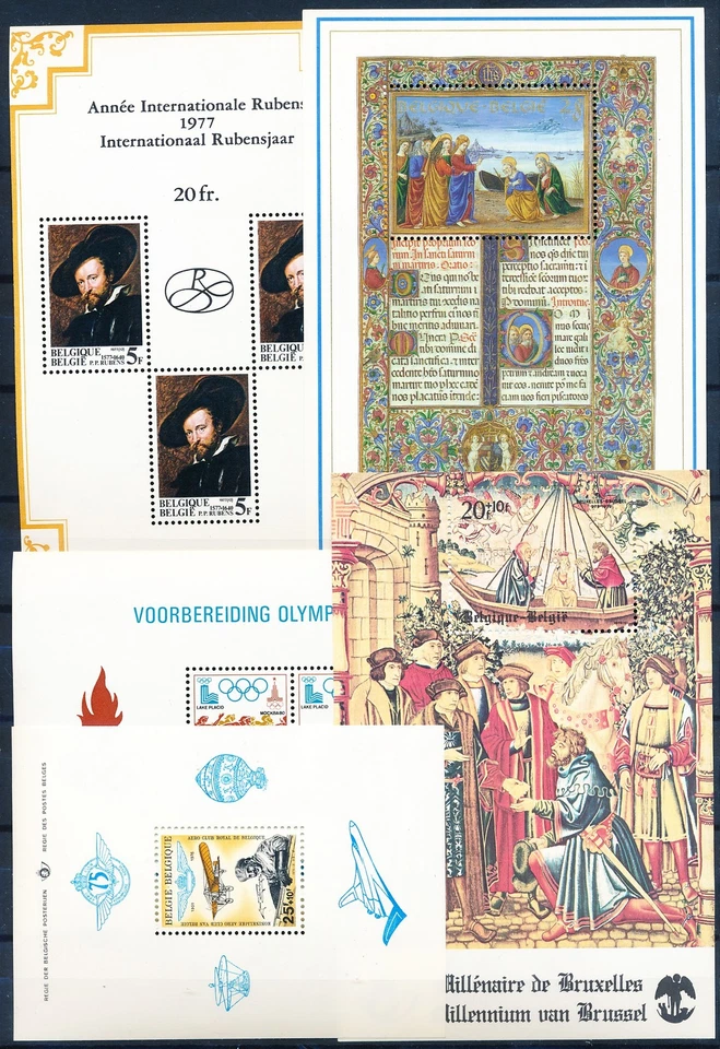 XE55858 Belgium mixed thematics sheets XXL MNH - Image 1 of 1