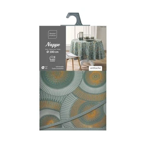 Nappe antitache ronde - Diamètre 180 cm - Imprimé métallisé - Vert - Picture 1 of 5