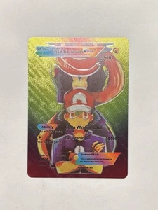 Ash Ketchum Vmax HP 50,000,000 Weakness NONE Rainbow Foil Fan Art Card Mint/NM - Picture 1 of 2