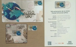 Mexico 150 Years Of The UPU First Day Cover,Stamp,Leaflet & SS 2024-ZZIAA - Picture 1 of 10