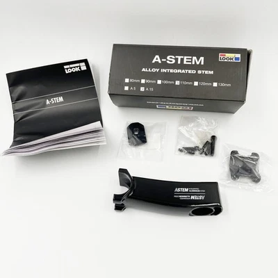Look A-Stem 110mm 15mm Rise Black Gloss 31.8mm Bike Stem 110mm / 15mm Rise Gloss - Image 1 of 4