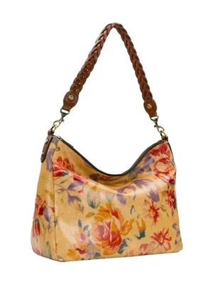 Bandolera Hobo Patricia Nash Lilia de Cuero con Asa Trenzada-Flor del Egeo-NUEVA CON ETIQUETAS  Foto 1 de 4