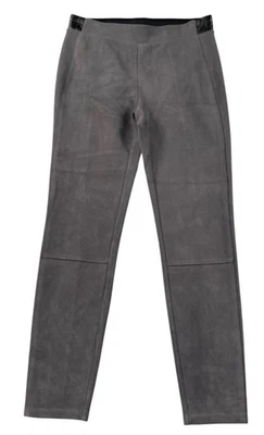 Mujer Casa Blanca Mercado Negro Imitación Gamuza Leggings Talla 14 Gris Negro Foto 1 de 4
