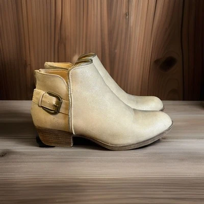 Botas boutique Corkys para mujer 9 Adrienne marfil dorado moteado botín cremallera Foto 1 de 4