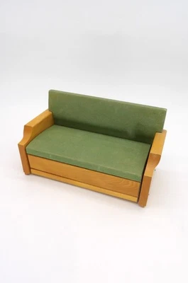 VTG 1950s Strombecker Wooden Couch (No. 156) with Green Cushions --No Box - Image 1 of 4