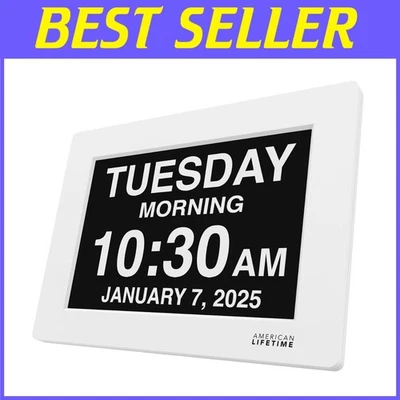 Elderly Day Clock - Large Digital Display with Custom Alarms - Image 1 of 4