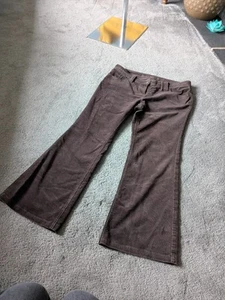 Y2K 00s Next 14 Short Brown Bootcut Corduroy Brown Low Rise Jeans - Picture 1 of 14