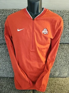 ohio state buckeyes Nike Dri Fit Red Lightweight Half-zip Pullover Adult Size M - Picture 1 of 7