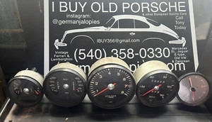 porsche 911 gauges 1968 911L 5 set clock tach speedo multi fuel temp ALL - Picture 1 of 7
