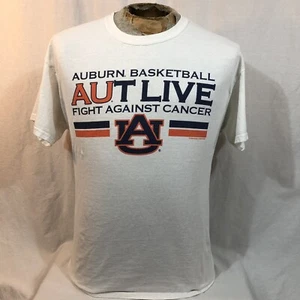 Camiseta Blanca AUTLIVE Auburn Baloncesto Lucha contra el Cáncer Talla Grande - Imagen 1 de 9