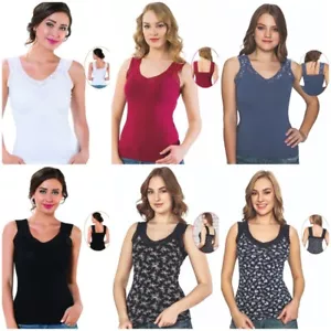 Damen Unterhemden Trägertop Trägerhemd Top Baumwolle M-90 - Bild 1 von 13