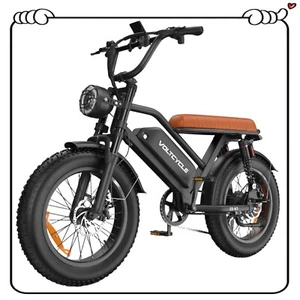 VoltCycle 20" Electric Bike Longer Seat 48V/18.4Ah Digital LCD Display Black - Picture 1 of 13