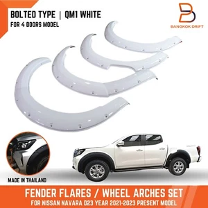 QM1 White 6" Bolted Fender Flare Arch for Nissan Navara Np300 D23 21-23 DUAL CAB - Picture 1 of 8