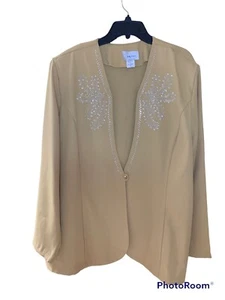 Blazer giacca lunga giallo 3K moda made in USA un bottone taglia 3XL - Foto 1 di 12