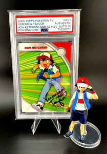 Ash Ketchum PSA 10 Veronica Taylor Signed 2000 Pokemon Topps HV1 low pop RARE